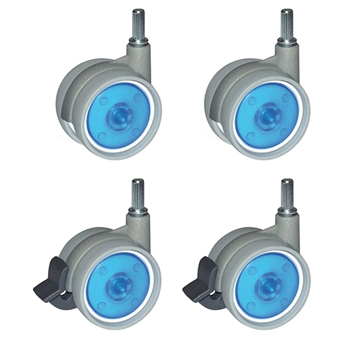RUOTE DIAM. 60 - SET 4 PZ. - 2 CON FRENO E 2 SENZA