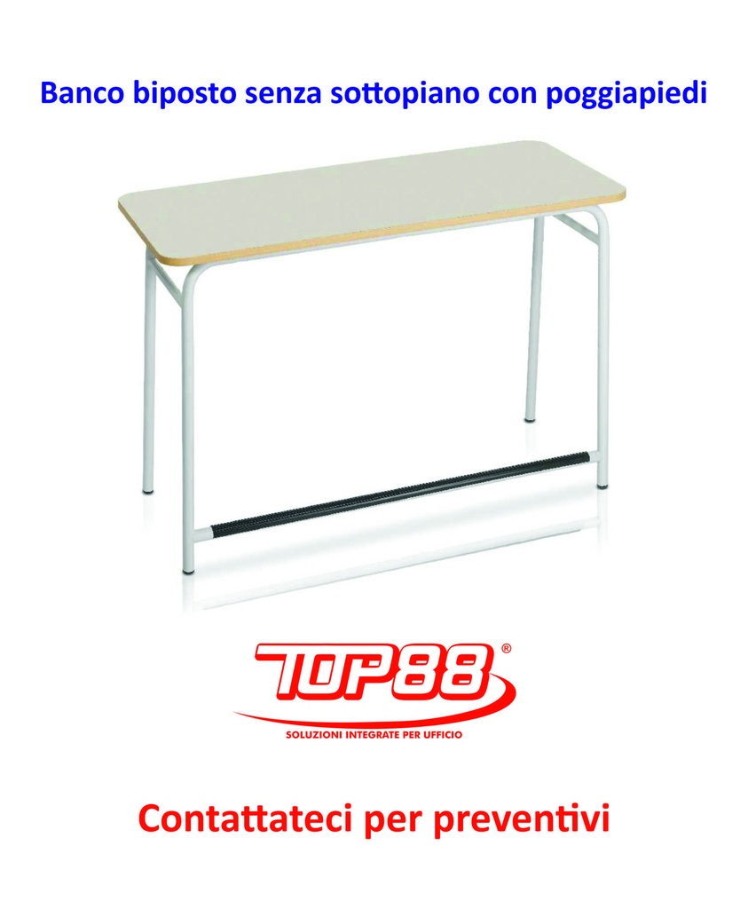 BANCO BIPOSTO SENZA Sottopiano CON Poggiapiedi dim.120x50x h.65/70/74/76 - col. Magnolia