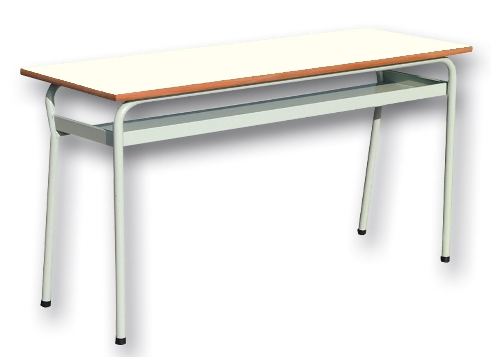 BANCO BIPOSTO CON Sottopiano in LAMIERA SENZA Poggiapiedi dim.120x50x h.65/70/74/76 - col. Magnolia