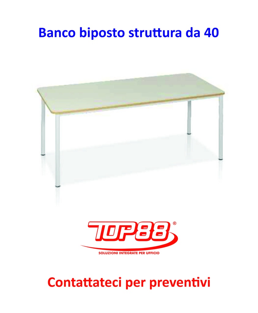 BANCO BIPOSTO Struttura da 40 dim.120x50x h.65/70/74/76 - col. Magnolia