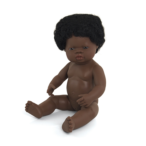 BAMBOLA CM.40 C/CAPELLI - AFRICA - F.