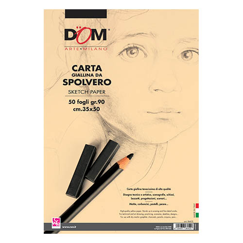 CARTA SPOLVERO GR. 90 - BLOCCO 50 FOGLI CM. 35x50 (min.ord.5 o multipli)
