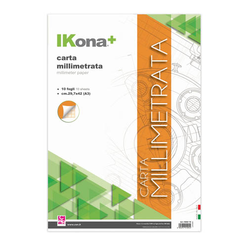 CARTA MILLIMETRATA - BLOCCO 50 FG. CM. 29,7x42 (min.ord.5 o multipli)