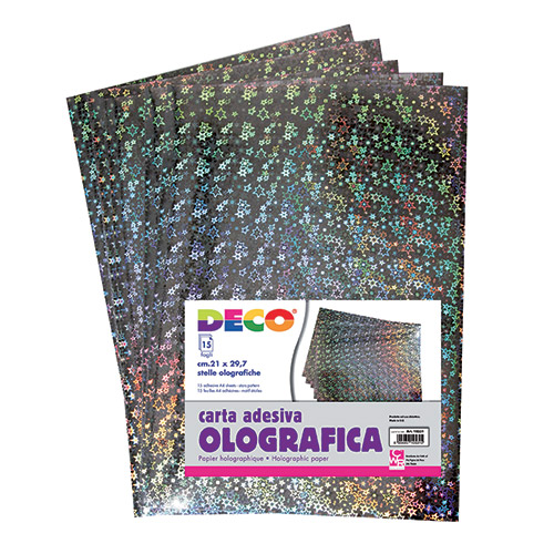 ADESIVO OLOGRAFICO - BUSTA 15 FOGLI