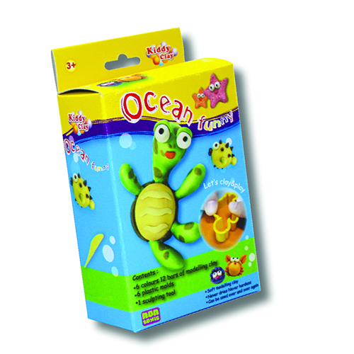 KIDDY CLAY - PLASTILINA GR.120 - 12 BARRE + ACCESSORI - SCATOLA