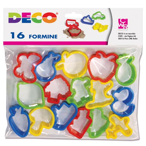 KIDDY CLAY - 16 FORMINE PER PLASTILINA - BUSTA (min.ord.4 o multipli)