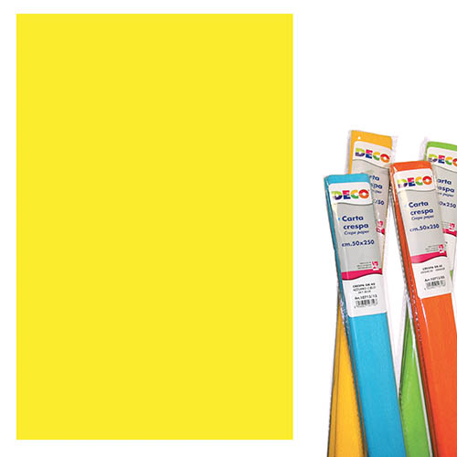 CARTA CRESPA GR.40 - CM.50X250 - GIALLO (min.ord.10 o multipli)