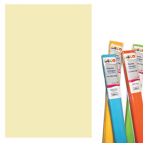 CARTA CRESPA GR.40 - CM.50X250 - CREMA (min.ord.10 o multipli)