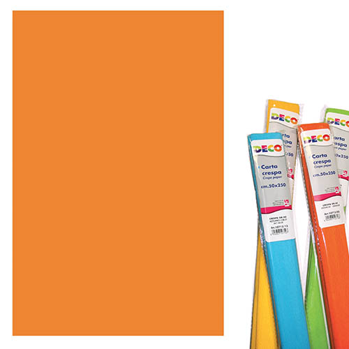 CARTA CRESPA GR.40 - CM.50X250 - ARANCIO (min.ord.10 o multipli)