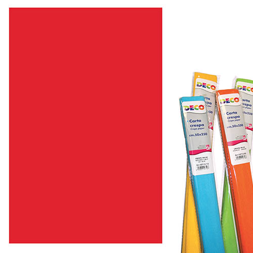 CARTA CRESPA GR.40 - CM.50X250 - ROSSO NATALE (min.ord.10 o multipli)