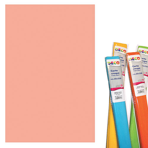 CARTA CRESPA GR.40 - CM.50X250 - ROSA CARNE (min.ord.10 o multipli)