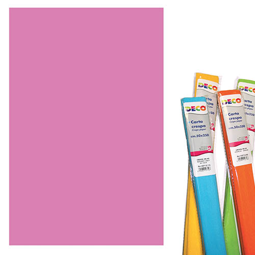 CARTA CRESPA GR.40 - CM.50X250 - ROSA (min.ord.10 o multipli)