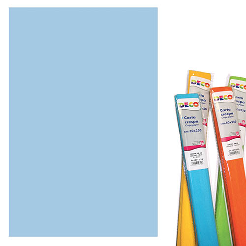 CARTA CRESPA GR.40 - CM.50X250 - AZZURRO BABY (min.ord.10 o multipli)