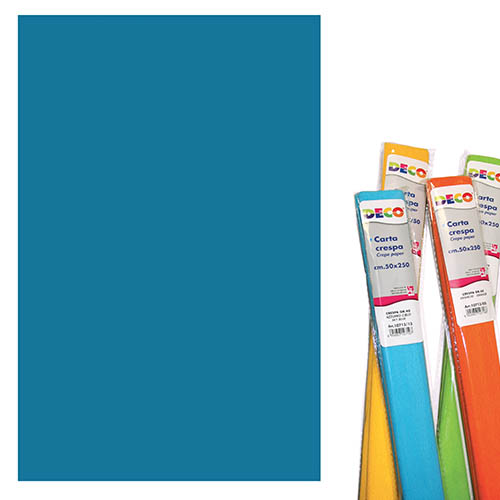 CARTA CRESPA GR.40 - CM.50X250 - BLU COBALTO (min.ord.10 o multipli)
