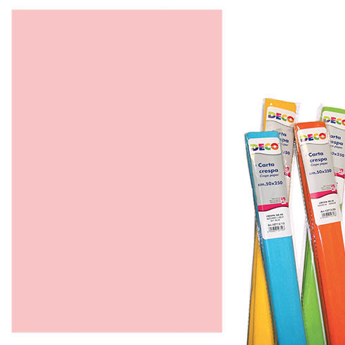 CARTA CRESPA GR.40 - CM.50X250 -ROSA BABY (min.ord.10 o multipli)