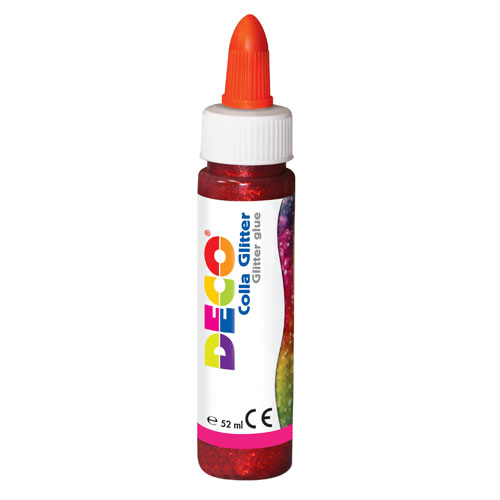 COLLA GLITTER ML.52 - ROSSO (min.ord.12 o multipli)