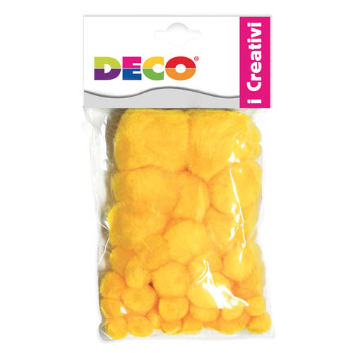 POMPONS - BUSTA 40 PZ. - GIALLI (min.ord.4 o multipli)