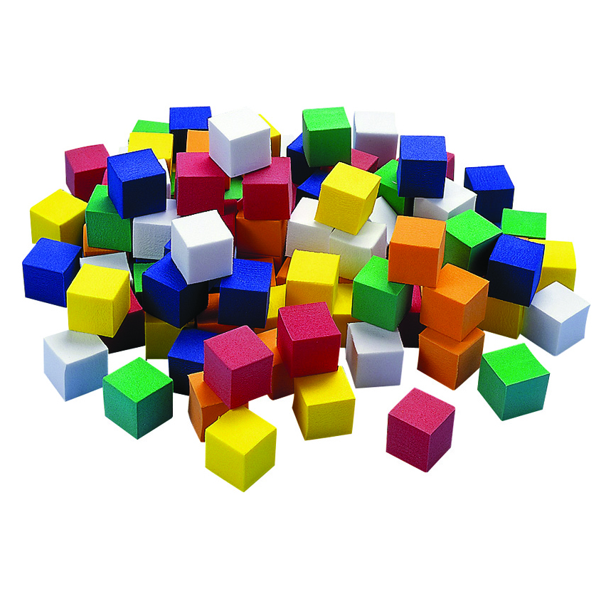 CUBETTI IN PLASTICA CM.1 - BARATTOLO 350 PZ.