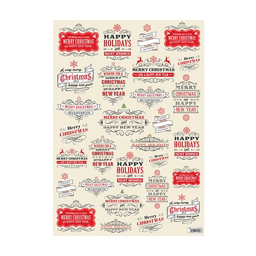 CARTA DECOUPAGE CM.35X50 - SOGG. NATALIZI 2 (min.ord.5 o multipli)