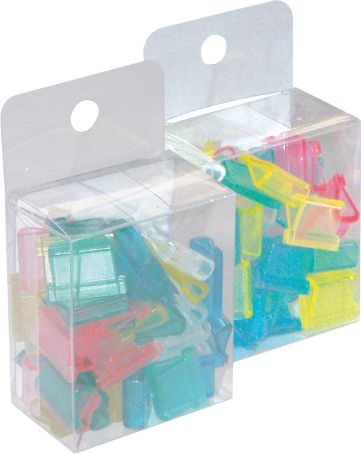 CLIP PLASTICA x FERMAFOGLI mm6,4 Pz.40 (fino a 50 fogli)