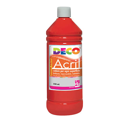 ACRILICO DECO ML.250 - VERMIGLIO (min.ord.6 o multipli)