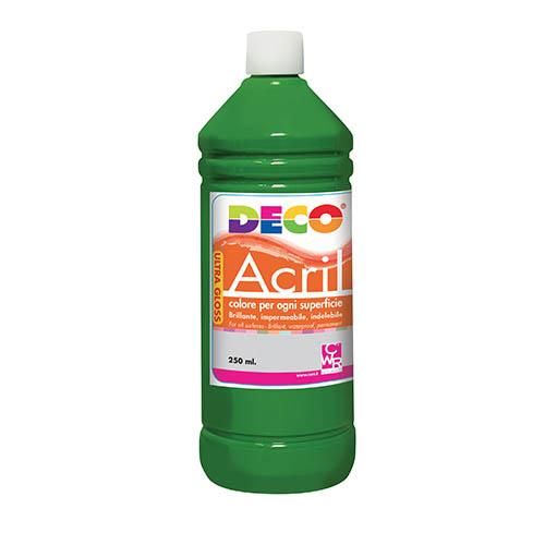 ACRILICO DECO ML.250 - VERDE BRILLANTE (min.ord.6 o multipli)
