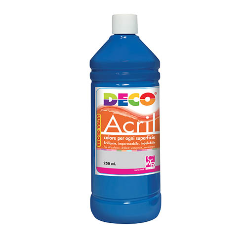 ACRILICO DECO ML.250 - BLU CYAN (min.ord.6 o multipli)