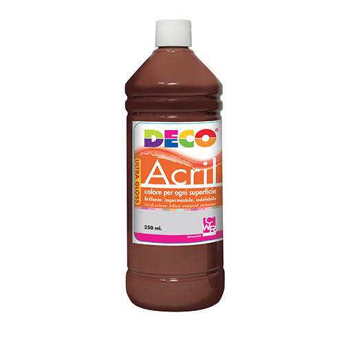 ACRILICO DECO ML.250 - MARRONE (min.ord.6 o multipli)