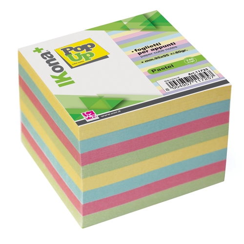 POP-UP - CUBO CARTA FG.740 - MM.95X95 - PASTELLO (min.ord.6 o multipli)