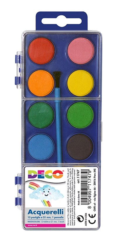 ACQUERELLI - 12 PASTICCHE MM.21 (min.ord.24 o multipli)
