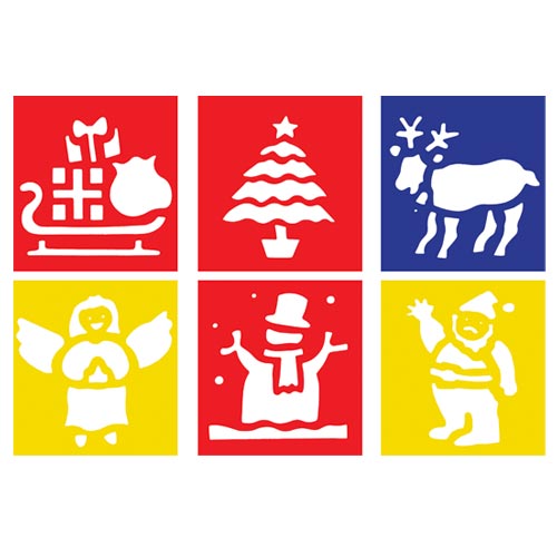 STENCIL CM.14X15 - SET 6 PZ. - NATALE 2 (min.ord.3 o multipli)