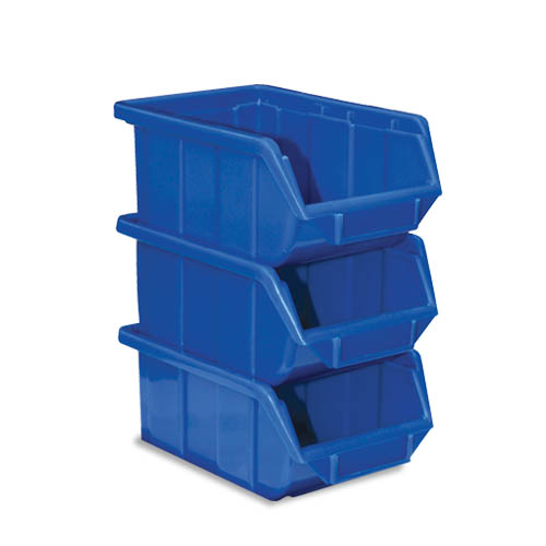 CONTENITORE ARCHIVIO CON PORTA ETICH CM.16X25X12,9 - SET 3 PZ. - BLU