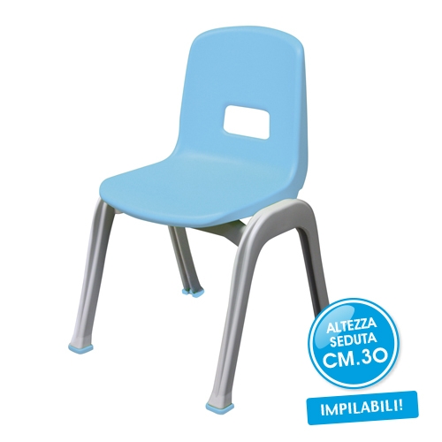 SEDIA H.CM.30 - AZZURRO (min.ord.4 o multipli)