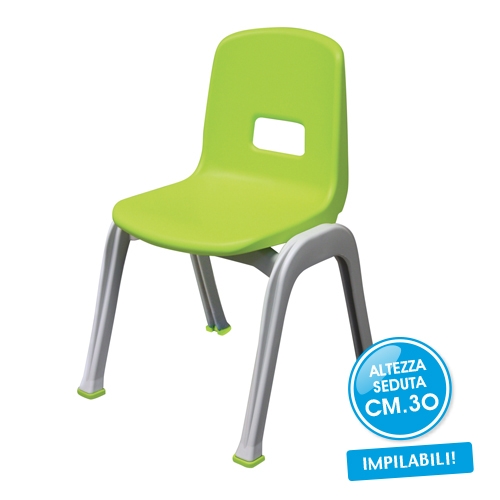 SEDIA H. CM.30 - VERDE CHIARO (min.ord.4 o multipli)