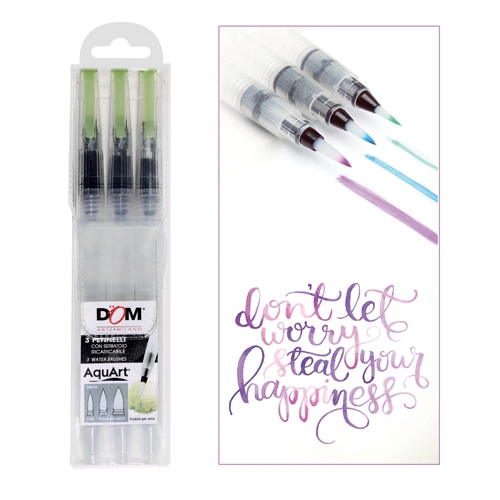 PENNELLI CON SERBATOIO - AQUART - SET 3 PZ.