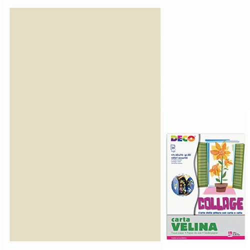 VELINA CM.50X76 - BUSTA 24 FG. - AVORIO