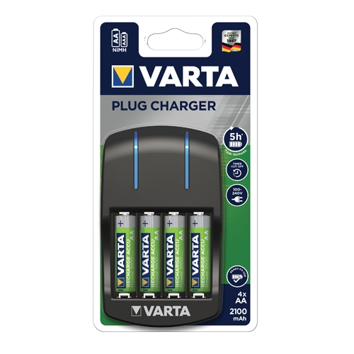 CARICABATTERIE + 4 PILE STILO ECO RICARICABILI