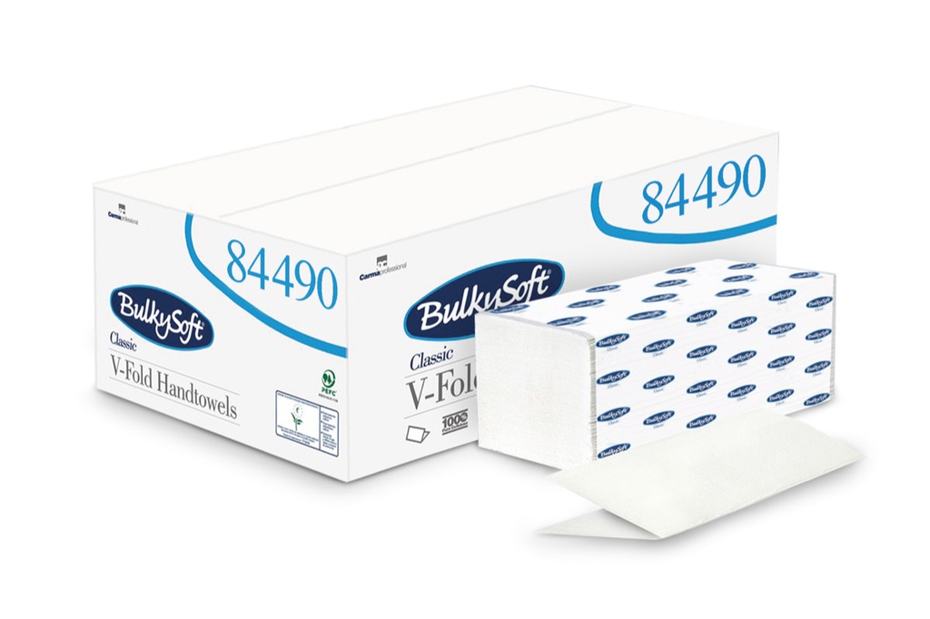 Asciugamani PIEGATI V cf.15x200pz. Scatola 3000Pz. POC IDROSOLUBILE