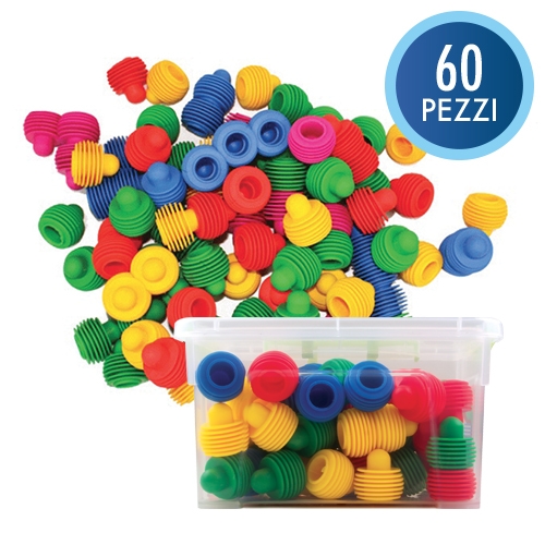 I FUNGHI COLORATI - BAULETTO 60 PEZZI