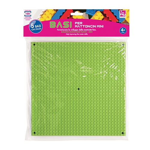 BASE CM.25X25 PER MATTONCINI MICRO - SET 5 PEZZI