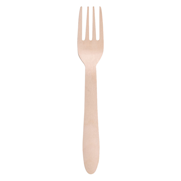 100 Forchette monouso in legno 16.5cm Signor Bio