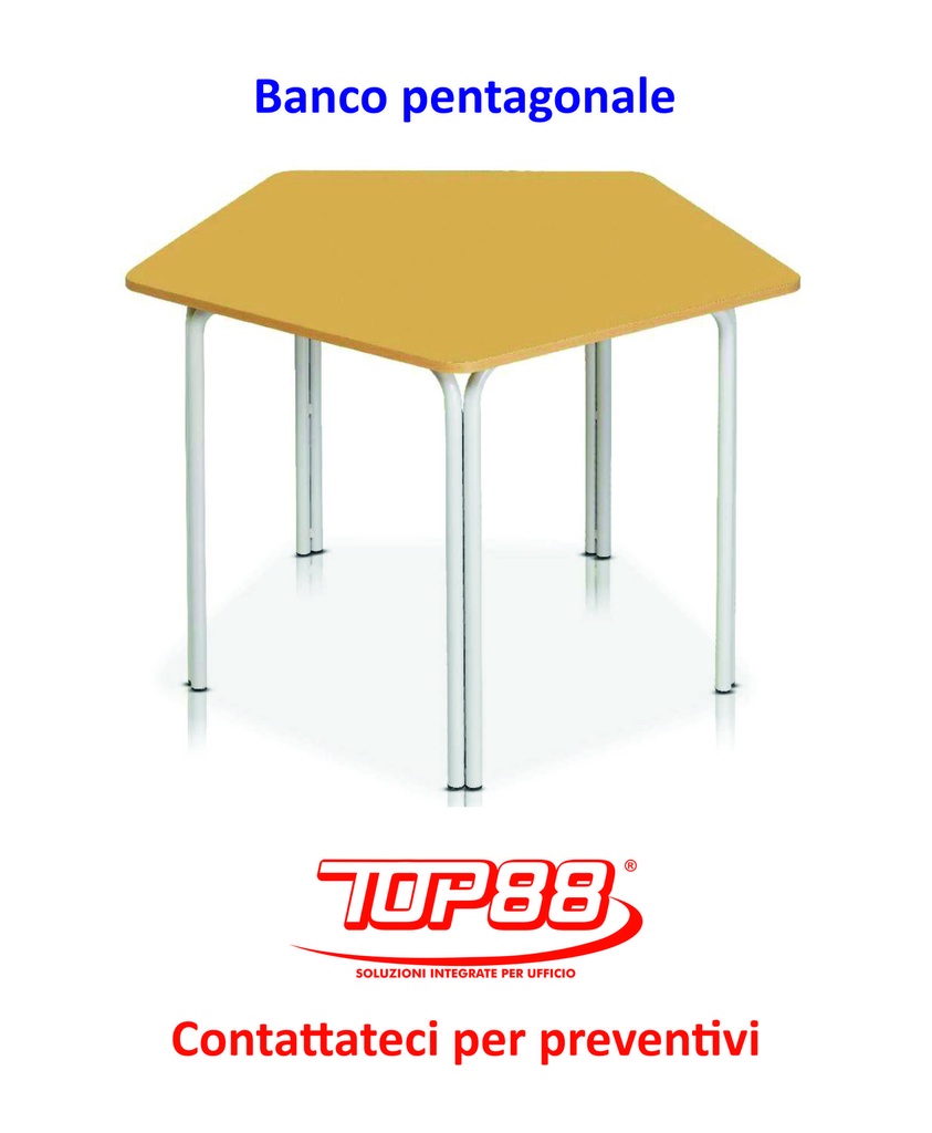 BANCO PENTAGONALE 5 lati da 70 cm - varie altezze - vari colori
