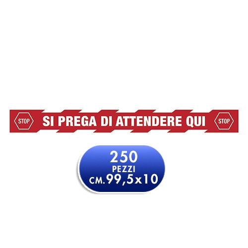 STRISCIA CM. 100X10 - ROSSO PERENTORIO