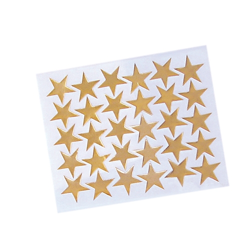ADESIVI - SET 6 FOGLI 120X75 MM (288 PZ) - STELLE ARGENTO MM. 13 DIA. (min.ord.12 o multipli)