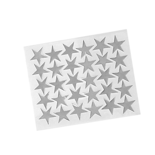ADESIVI - SET 6 FOGLI 120X75 MM (108 PZ) - STELLE ORO MM. 25 DIA. (min.ord.12 o multipli)
