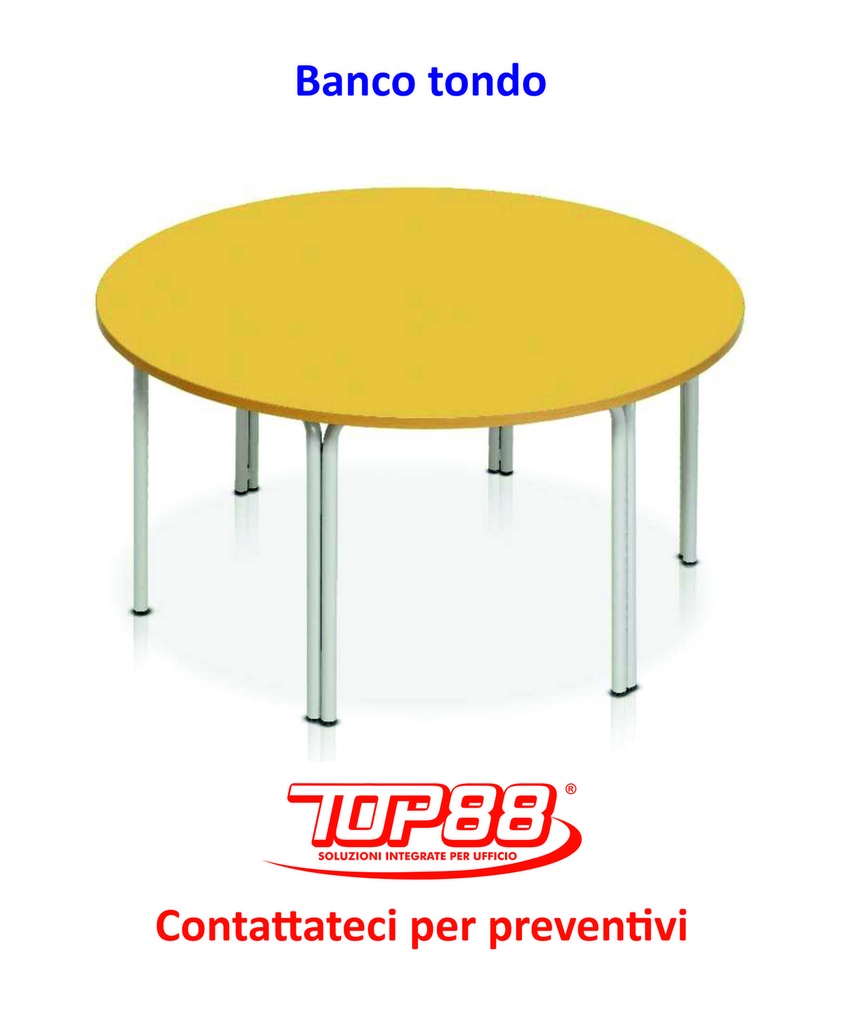 BANCO TONDO INFANZIA diametro 120 cm 52h. - vari colori