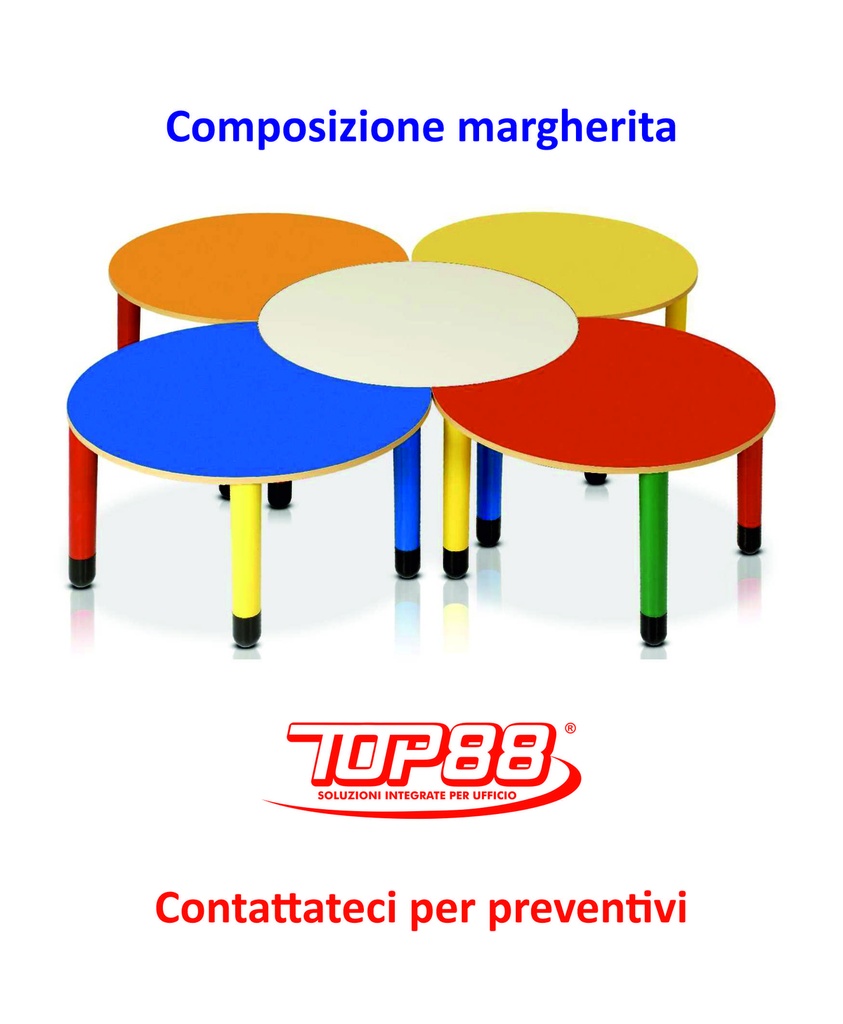 Composizione GIRANDOLA MARGHERITA 52h. - ingombro totale 180x180x52h. - vari colori