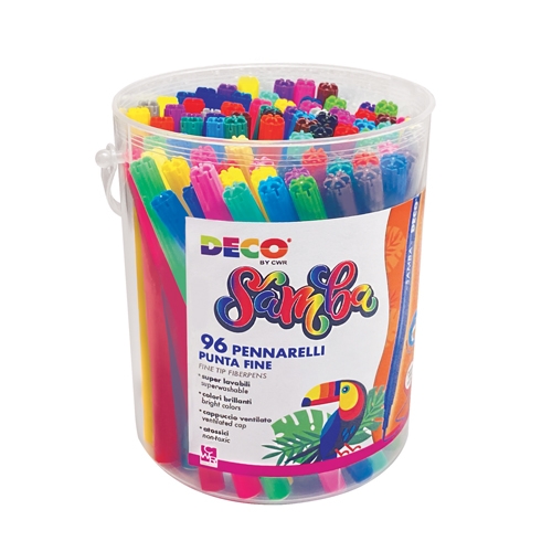 PENNARELLI COLORATI SAMBA - BARATTOLO PZ. 96 (min.ord.6 o multipli)
