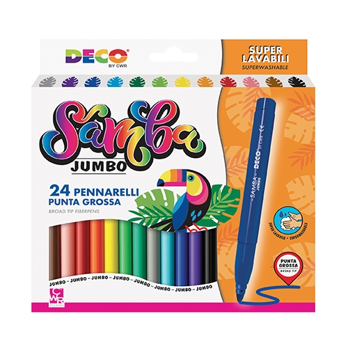 PENNARELLI SAMBA JUMBO - SCATOLA PZ. 24 (min.ord.12 o multipli)