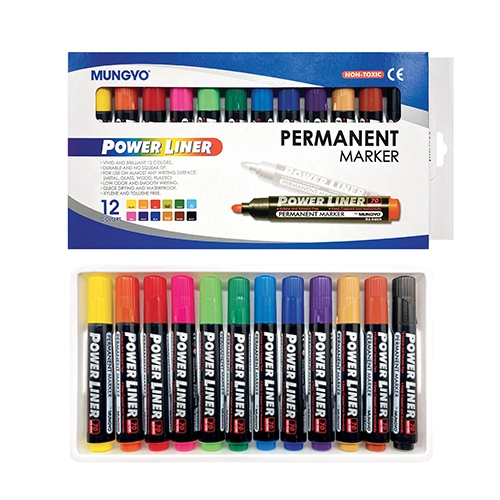 MARKER PERMANENTI - SET PZ. 12 COL.ASS.